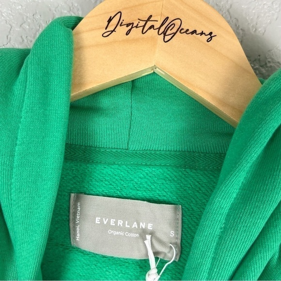 Everlane NWT The Track Organic Cotton Popover Sweatshirt, Bright Jade S - Casual - Picture 9 of 12
